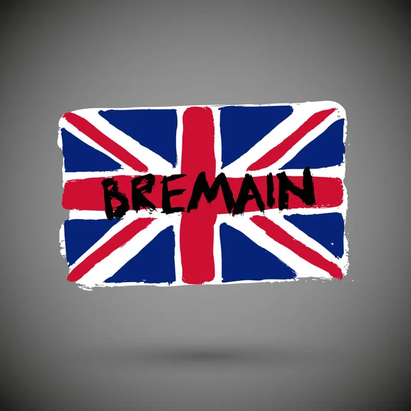 Концепция Bremain Великобритания Выходит Хочет Снова Остаться — стоковый вектор