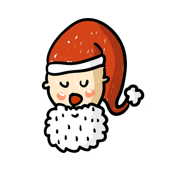 Cartoon Santa Clause Auguri Natale Biglietti Inviti — Vettoriale Stock