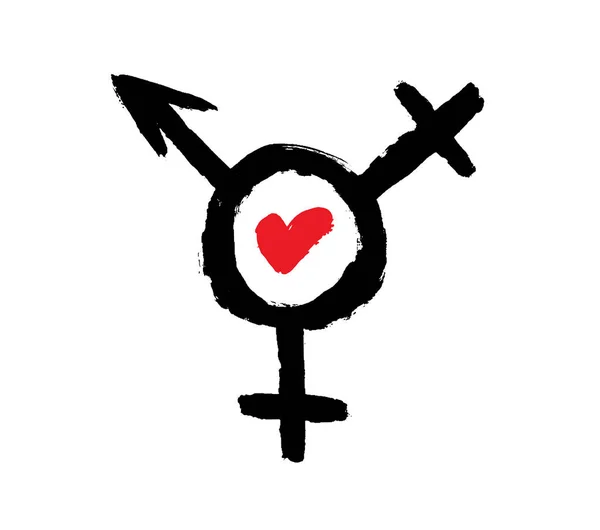 Transgenre Masculin Avec Icône Féminine — Image vectorielle