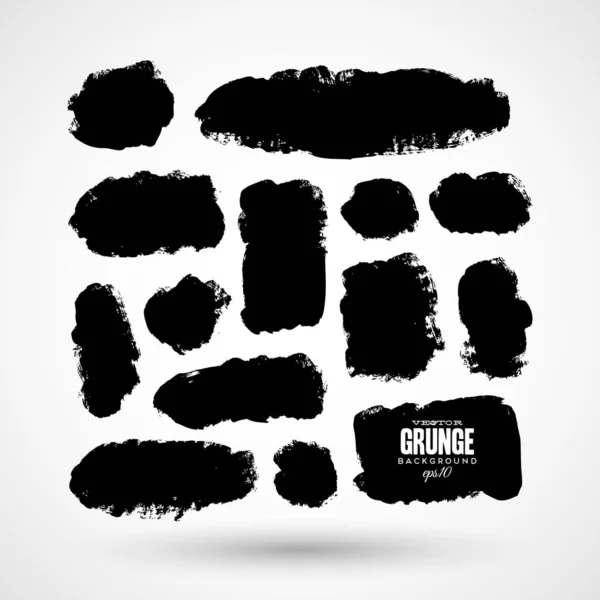 Conjunto Pinceladas Grunge — Vector de stock