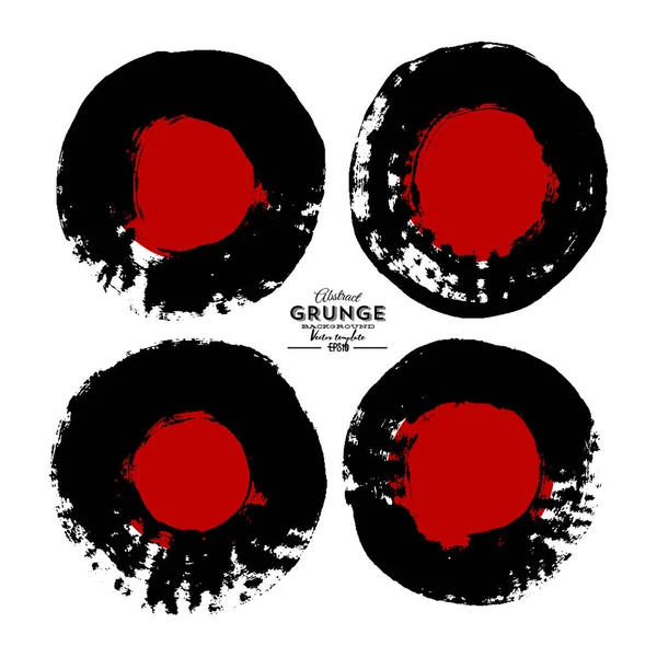 Círculos Grunge Formas Redondas Mesy — Vector de stock