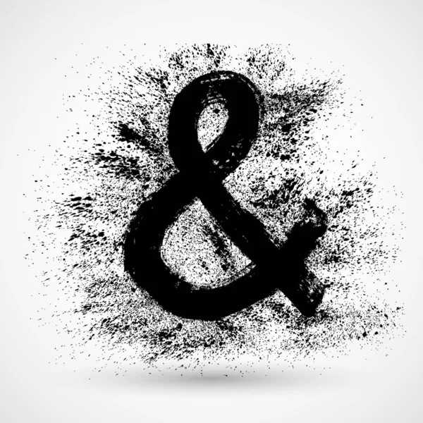 Hand Dras Eleganta Ampersand För Din Design — Stock vektor