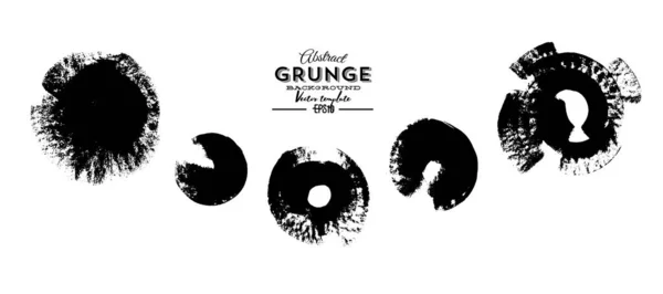 Jeu Coups Pinceau Grunge — Image vectorielle