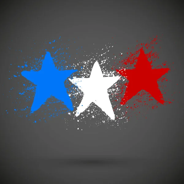 Grunge Usa Stars Grey Background — Stock Vector