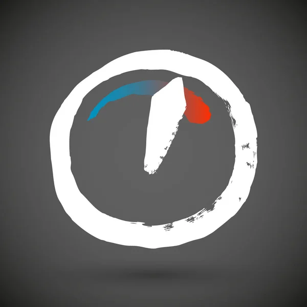 Vector Grunge Speed Icon — Stock Vector