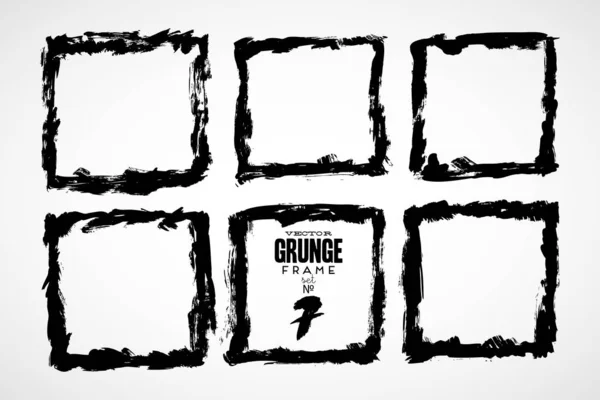 Grunge Frames Collection Aislado Sobre Fondo Blanco — Vector de stock