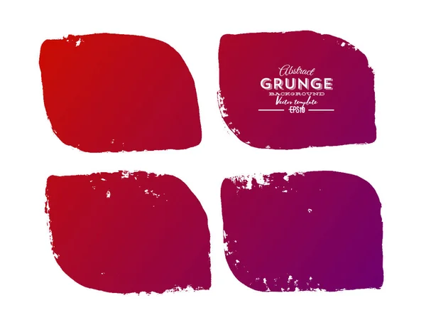 Grunge Banner Sammlung Abstrakter Vektorvorlagen — Stockvektor