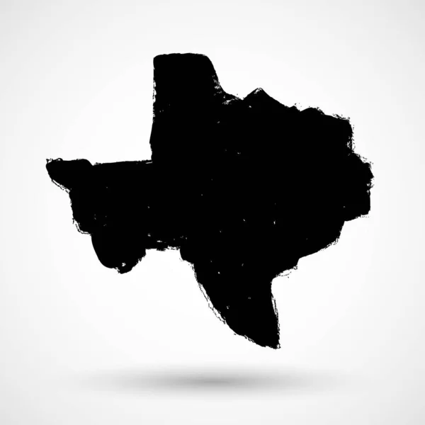 Texas Usa State Geïsoleerd Witte Achtergrond — Stockvector