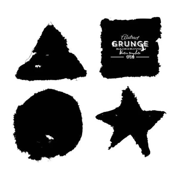 Set Grunge Banners Isolated White Background — Stock Vector