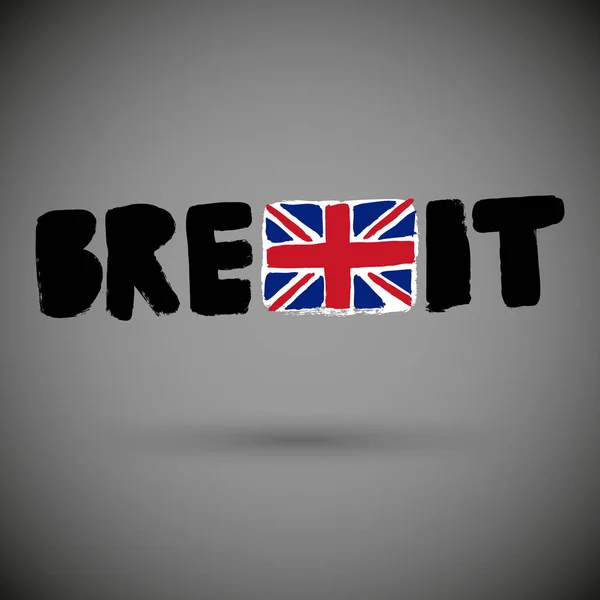 Brexit Designkoncept Ägnat Storbritannien Och Folkomröstning — Stock vektor