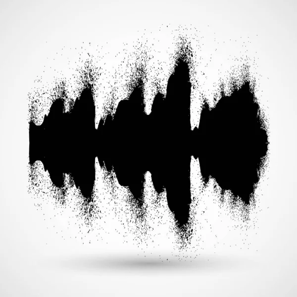 Fale Dźwiękowe Muzyki Czarny Białym Białym Tle — Wektor stockowy