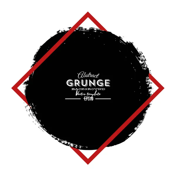 Grunge Circle Isolated White Background — Stock Vector