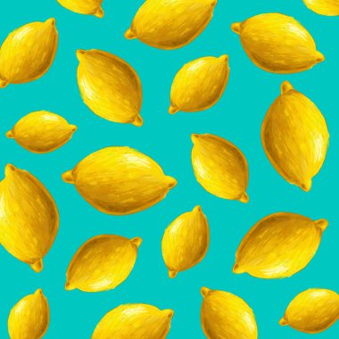 Taze limon arka plan. Elle çizilmiş örtüşen zemin.