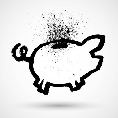 Para sembol elinde tasarruf tarzı çizilmiş.