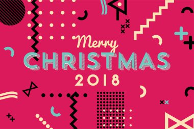 Neşeli Noel tebrik kartı yaratıcı desenli.