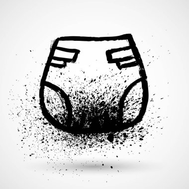 Bebek bezleri beyaz arka planda izole edilmiş