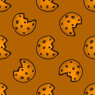 Lezzetli çikolatalı kurabiye ile Seamless modeli