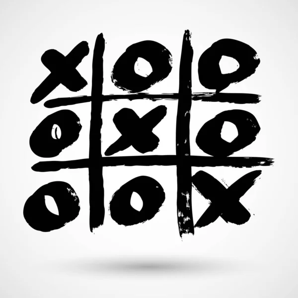 Close Jogo Tic Tac Toe — Vetor de Stock