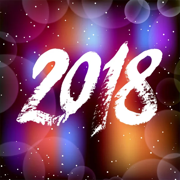 Mutlu Yeni Yıl 2018 Arka Plan Dekorasyon Tebrik Kartı Tasarım — Stok Vektör