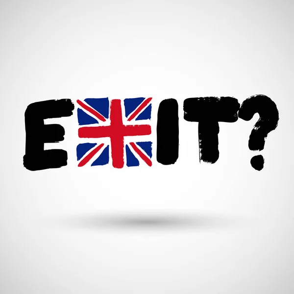 Концепция Брексита Посвящена Референдуму Великобритании — стоковый вектор