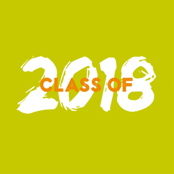 Classe 2018 Logotipo Graduação Letras — Vetor de Stock