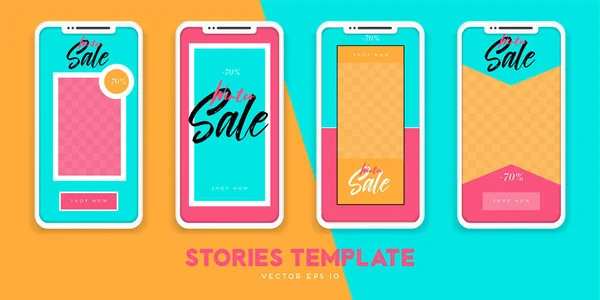 Düzenlenebilir Instagram hikayeler şablonları. Modern tarz.