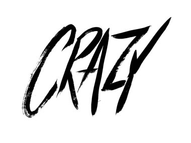 Çılgın bir işaret. Grunge karikatür ikonu. El yapımı mürekkep harfleri..