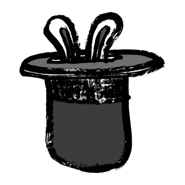 Εικονογράφηση Κουνελιού Μαγικό Καπέλο Εικονίδιο Διάνυσμα Μοντέρνο Επίπεδο Στυλ Εικονογράφηση — Διανυσματικό Αρχείο
