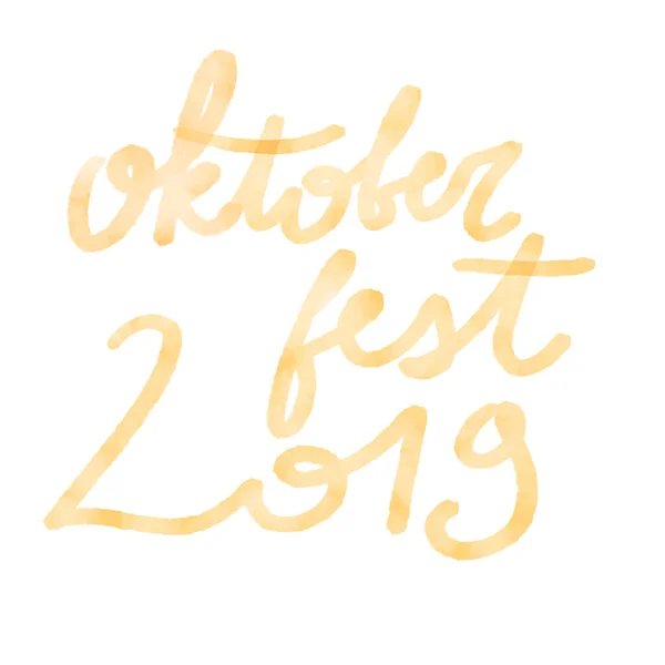 Oktoberfest Handwritten Lettering Oktoberfest Typography Vector Design Greeting Cards Poster — Stock Vector