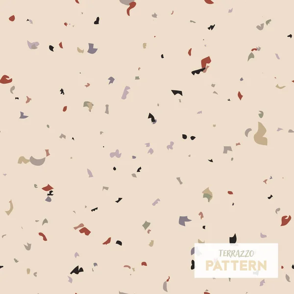 Terrazzo Boden Vektor Nahtlose Muster Farben Textur Des Klassischen Italienischen — Stockvektor