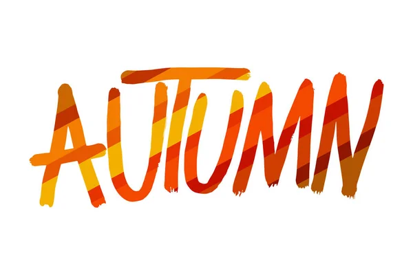 Autumn Doodle Lettering Écrit Main Grunge Unique Typographie Dessinée Main — Image vectorielle