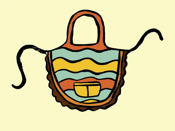 Vektor Doodle Apron Dapur Memasak Peralatan Dapur Elemen Rumah Ilustrasi - Stok Vektor