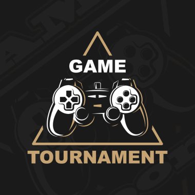 Vektör gamepad logosu.