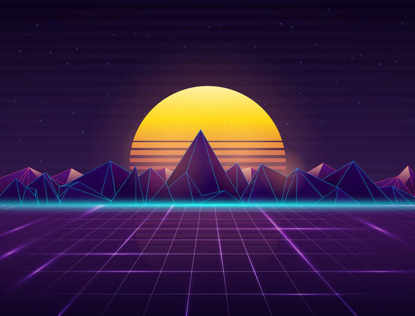 Background in style 80s.