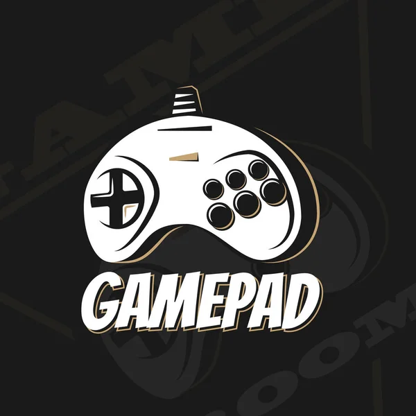 Vektor gamepad logotyp. — Stock vektor