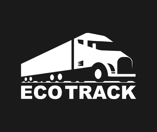 Логотип векторного экологического грузовика . — стоковый вектор