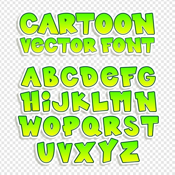 Cartoon vector font. — Stock Vector