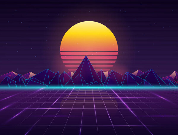 Background in style 80s.