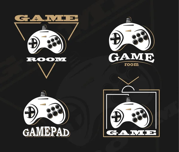 Logotipo do gamepad vetorial . — Vetor de Stock