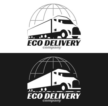 Vektör eko kamyon logosu.