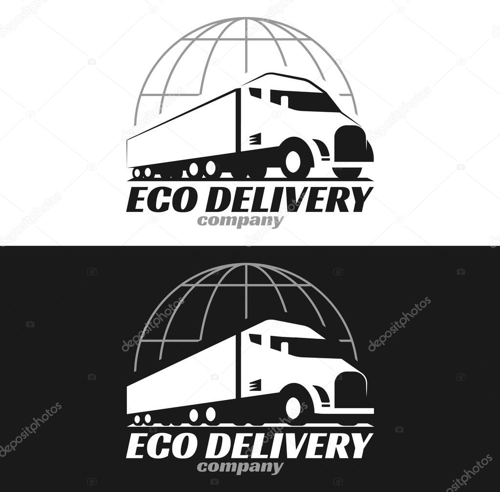 Vector eco truck logo.