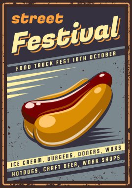 Fast food Retro amblemi.