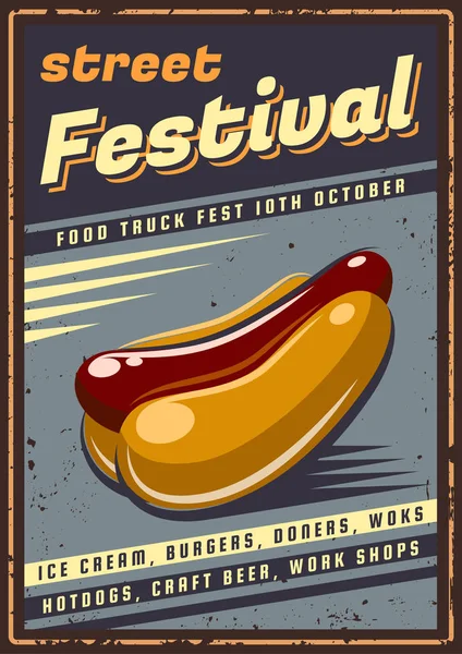 Fast food Retro amblemi.