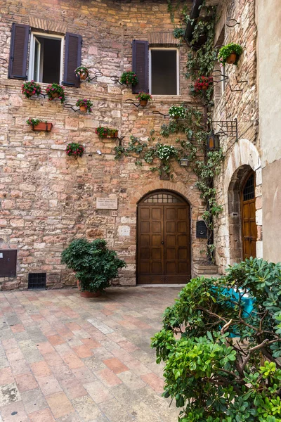 Straßen Und Gassen Der Wunderschönen Stadt Assisi Italien — Stockfoto