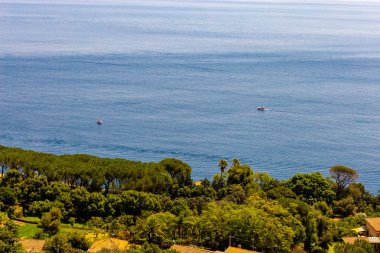 Güzel Sicilya sahil tipik Akdeniz bitki örtüsü