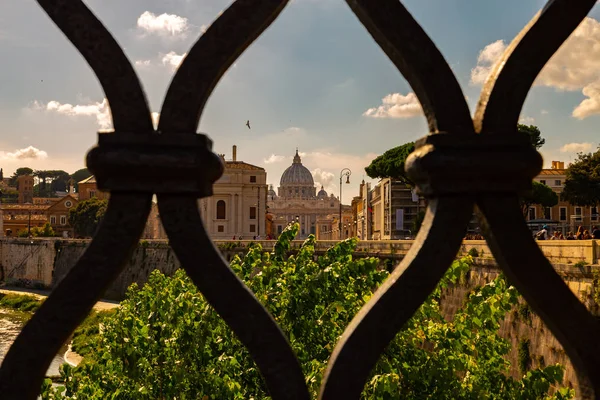 Vaticano Visto Desde Puente Sant Angelo — Foto de Stock