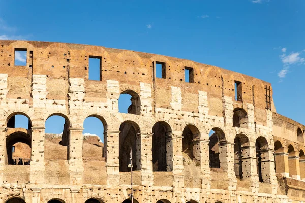 Vue Face Colisée Lumière Coucher Soleil Rome Italie