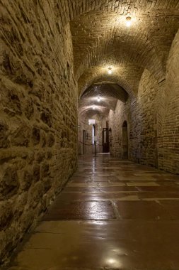 Assisi (Italy): interior of a religious convent clipart