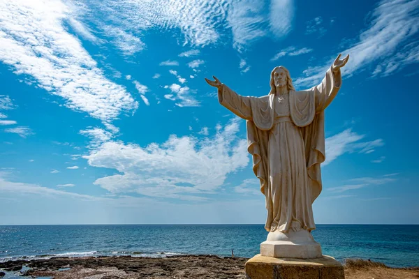 Christ Protecteur Placé Devant Île Des Courants Qui Par Position — Photo