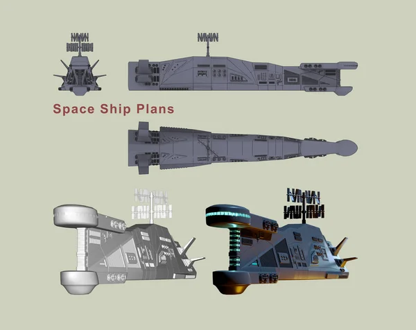 Plannen ruimteschip. — Stockfoto